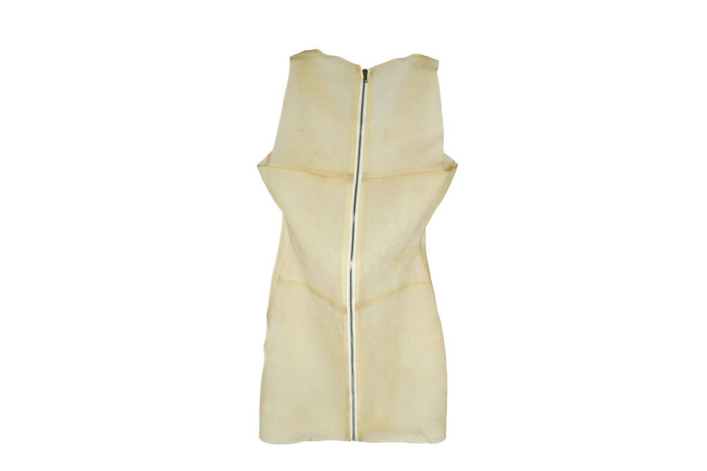 Translucent Leather Shift Dress
